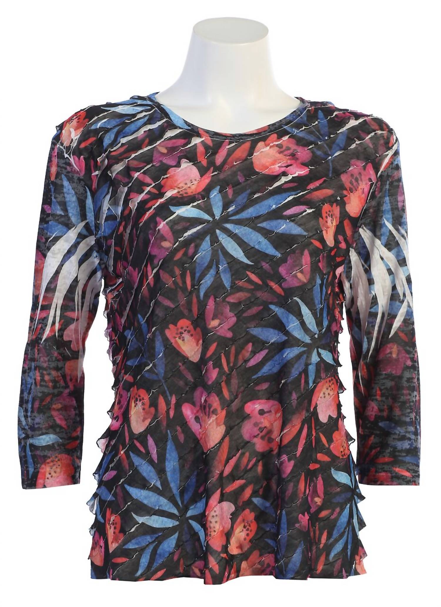Jess & Jane - Women's Europa Sublimination Ruffle Top