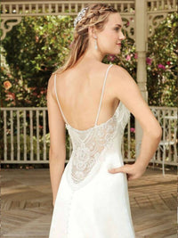 Casablanca Bluebell Wedding Dress in white silver - women's dress - alternate view