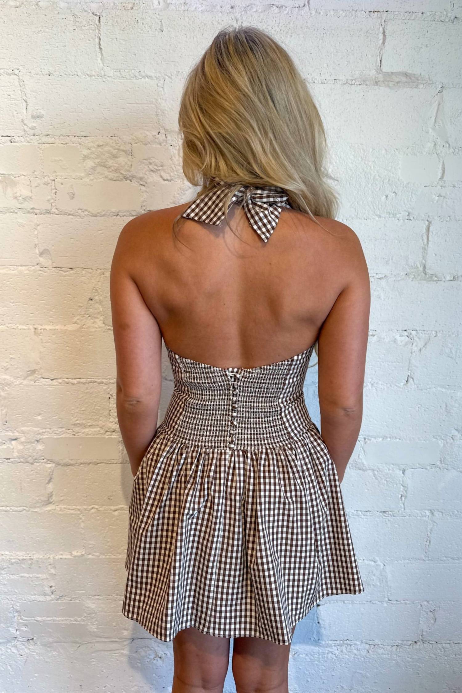 Sky To Moon - Check me Out Halter Dress
