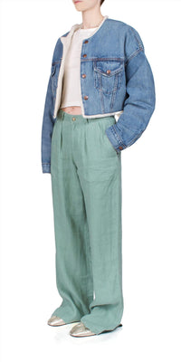 Denimist - Blake Oversized Cropped Denim Jacket