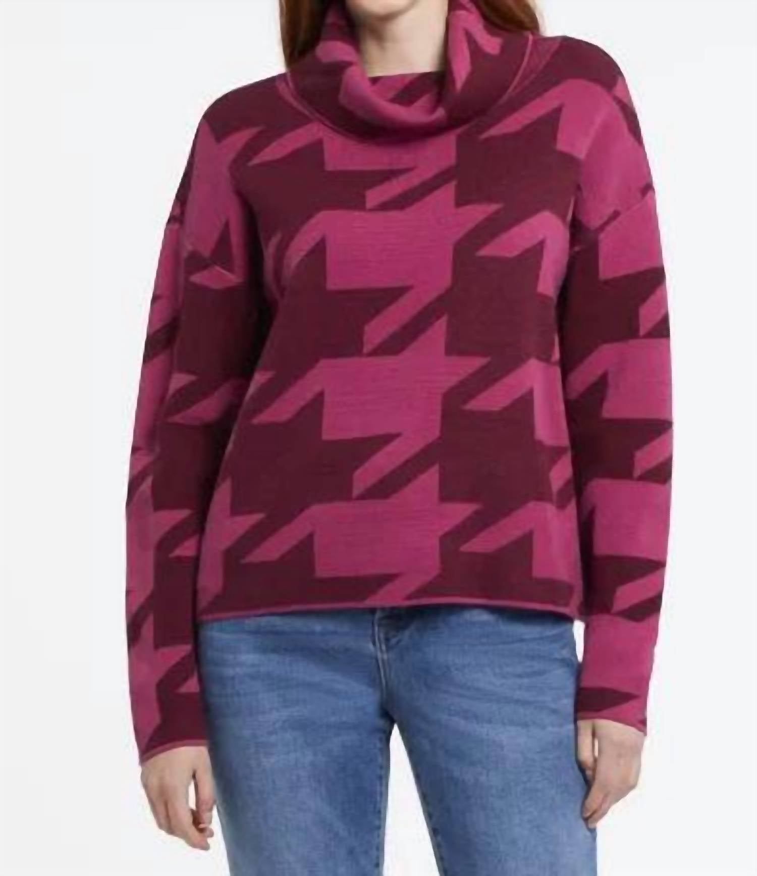 Tribal - Idina Intarsia Knit Cowl Neck Sweater