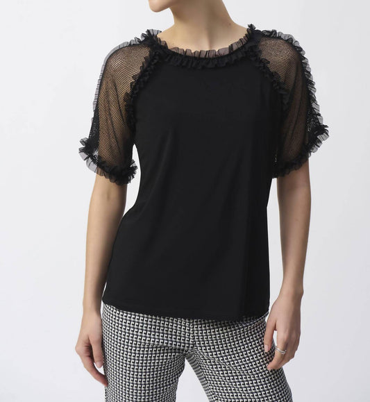 Joseph Ribkoff - Silky Knit and Mesh Top