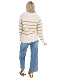 In February - Cozy Current Stripe Sweater