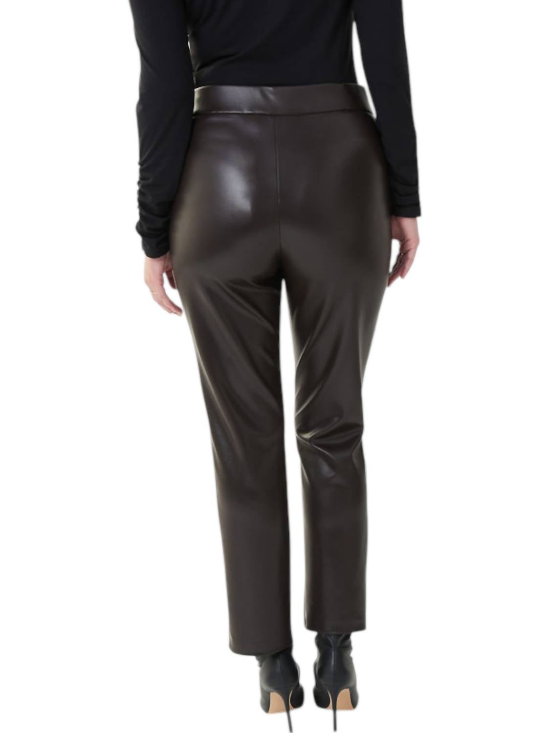 Joseph Ribkoff - Faux Leather Split Ankle Pants