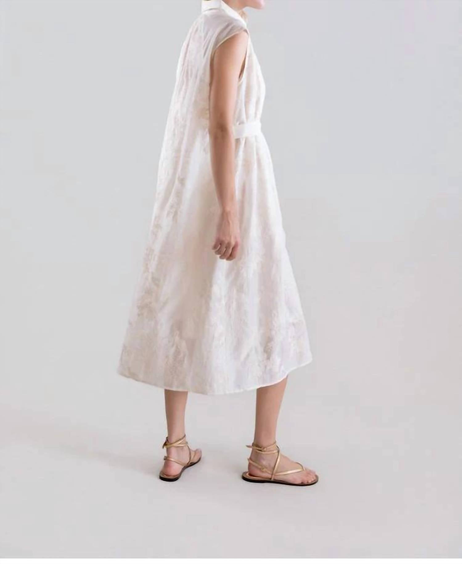Psophia - Ethereal Botanical Tencel Shirt-Inspired Dress