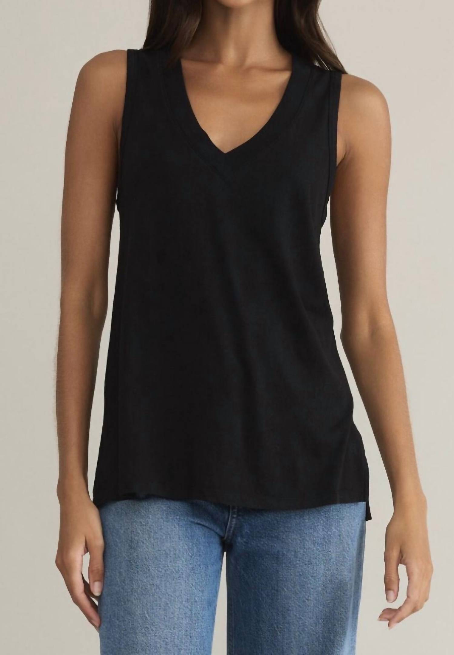 Z Supply Californian Tank Top in black - women's tank top