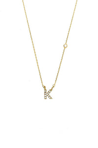 Tai Jewelry Women's Initial K Necklace in gold - women's jewelry