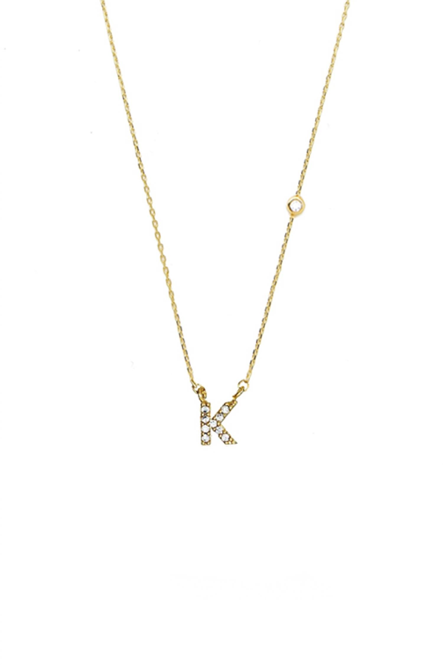 Tai Jewelry Women's Initial K Necklace in gold - women's jewelry