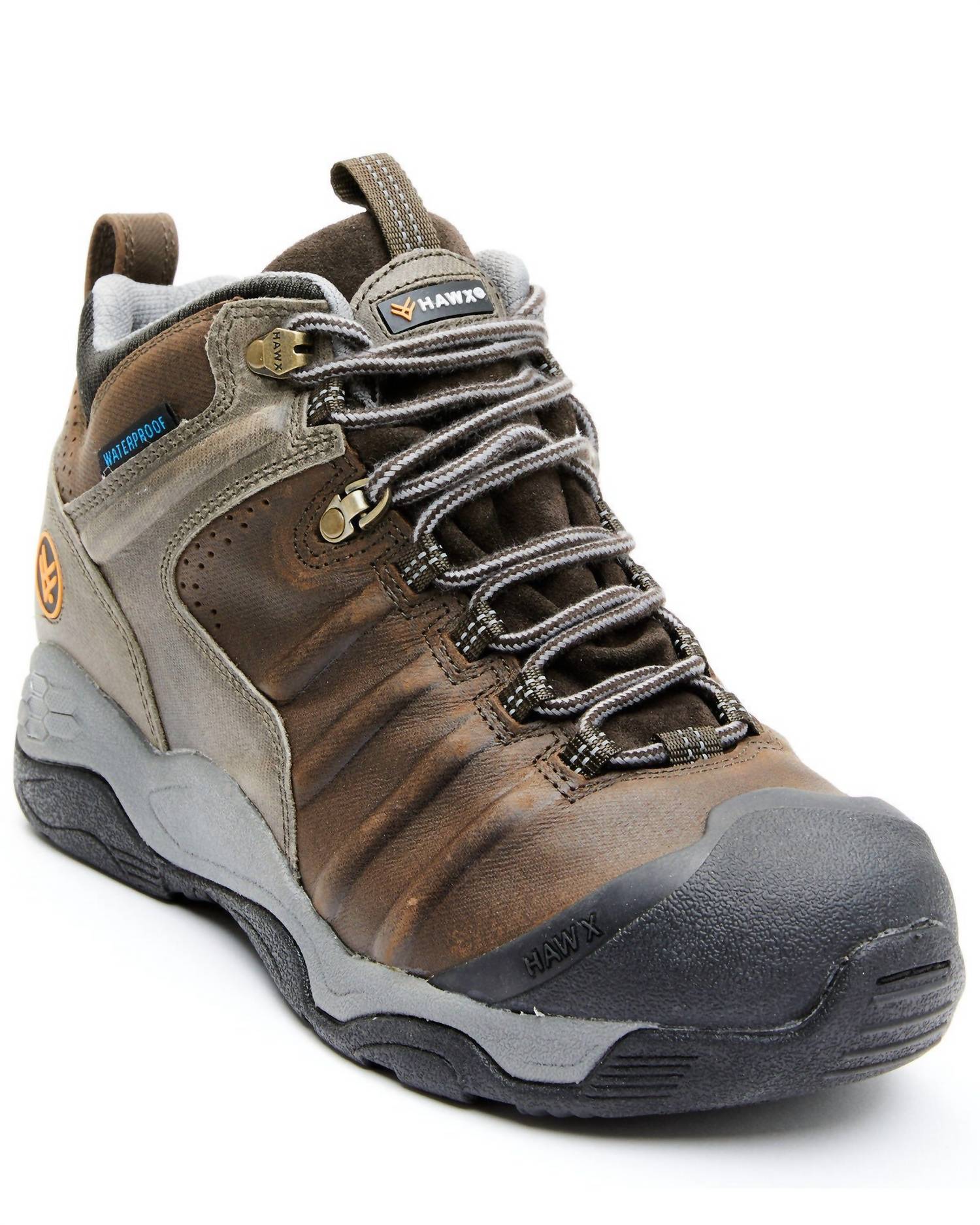 Hawx Men's Axis Waterproof Hiker Boots in brown - men's boots