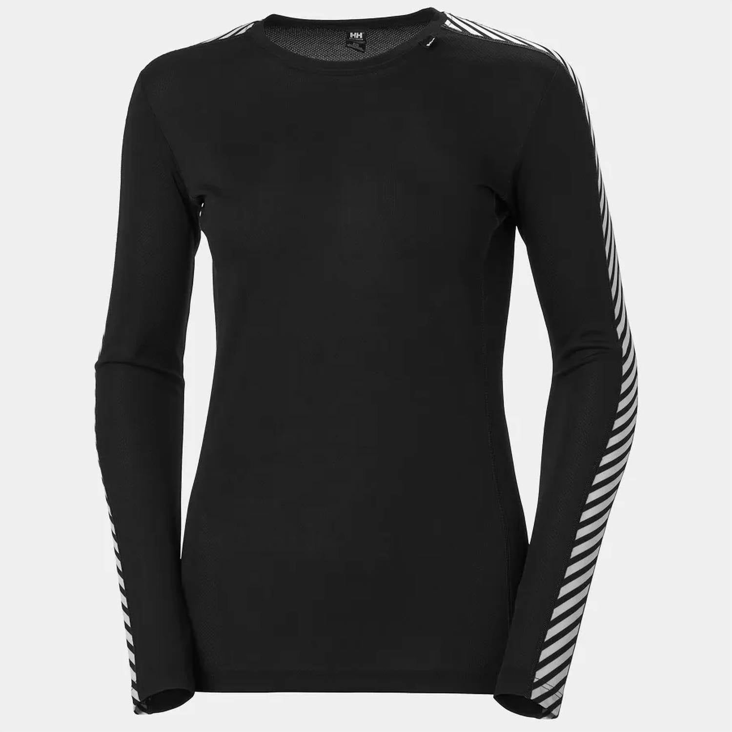 Helly Hansen LIFA Long sleeve Crew Top in black - women's long sleeve top - detail view