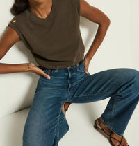 Nation Ltd - Marina Muscle Tee With Shoulder Pads