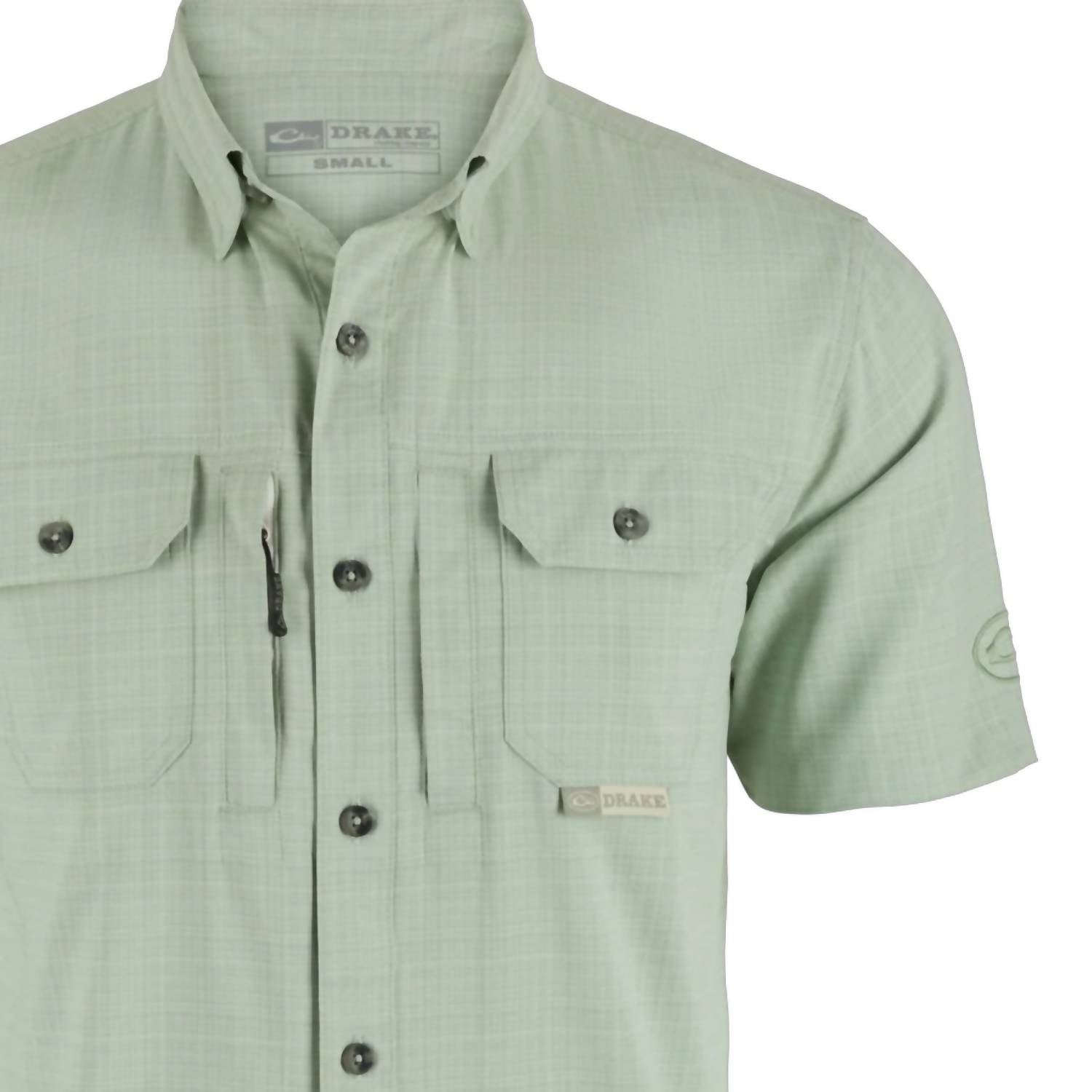 Drake - Men's Wingshooter Trey Cross Hatch Short Sleeve Shirt