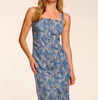 Ramy Brook - Marine Printed Denim Sleeveless Midi Dress