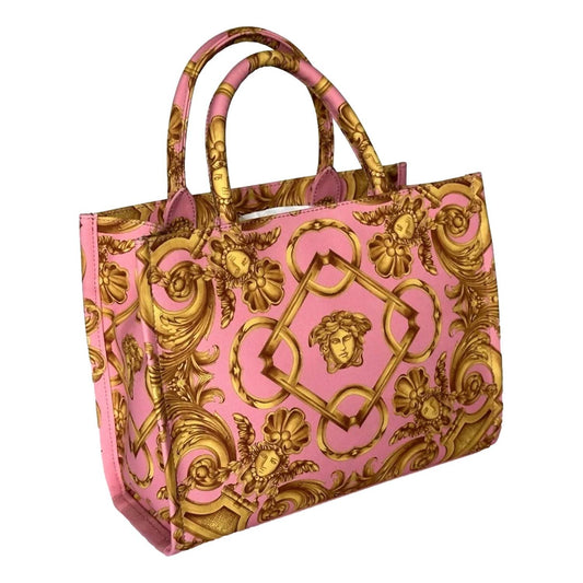 Versace - Women's Pastel Signature Print Small Canvas Tote Bag