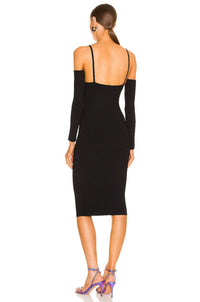 Alice + Olivia - Convertible Ribbed Knit Midi Dress