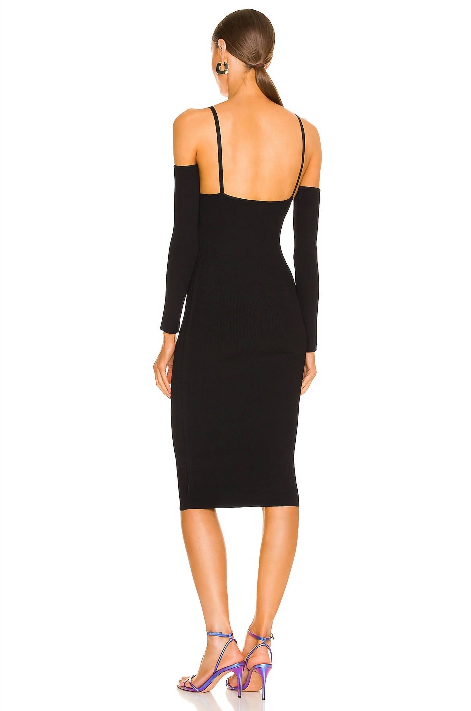Alice + Olivia - Convertible Ribbed Knit Midi Dress