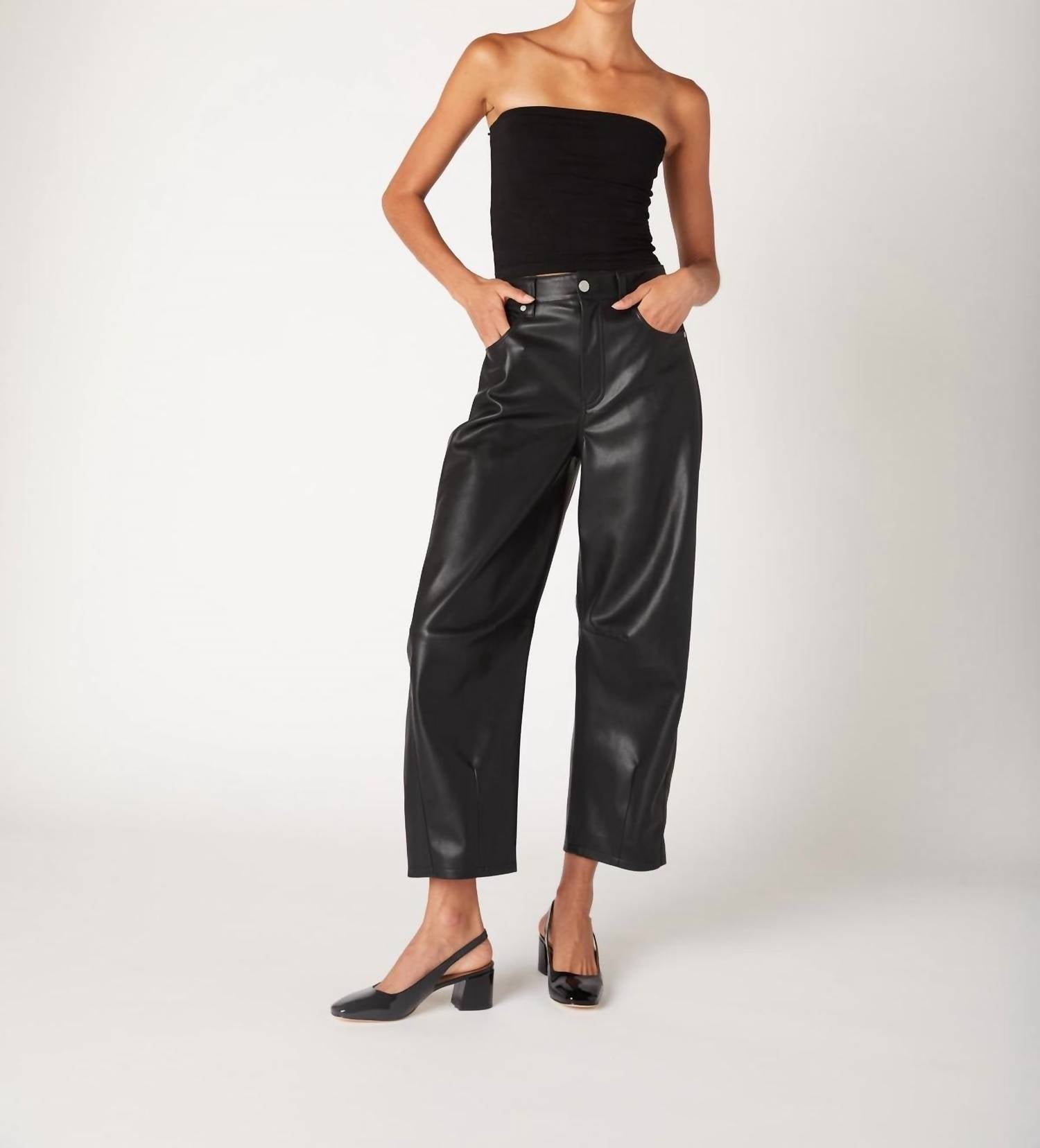 Blanknyc - Leather Barrel Pant