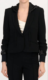 Cinq A Sept - Sequin Hooded Le Petit Khloe Jacket