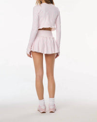 Loveshackfancy - Laudie Bow Print Active Zip Up Top