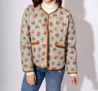 THML Floral Quilted Jacket in multi color - women's jacket - view 6