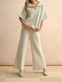 Miou Muse - Salt And Pepper Knitted Pants