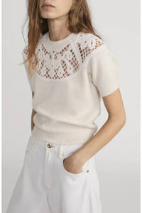 Frame - The Lace Gathered Sweater