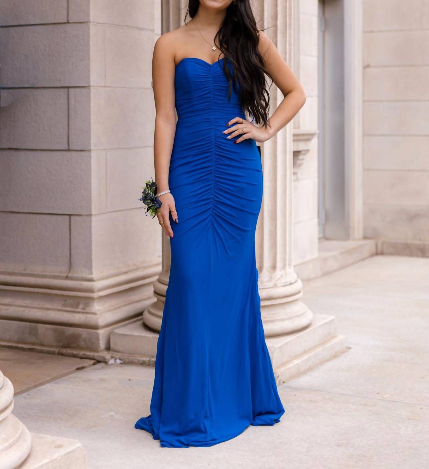 AMARRA Women's Prom Dress in royal blue - women's dress - view 4