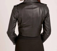 Blanc Noir - Cleo Cropped Moto Jacket