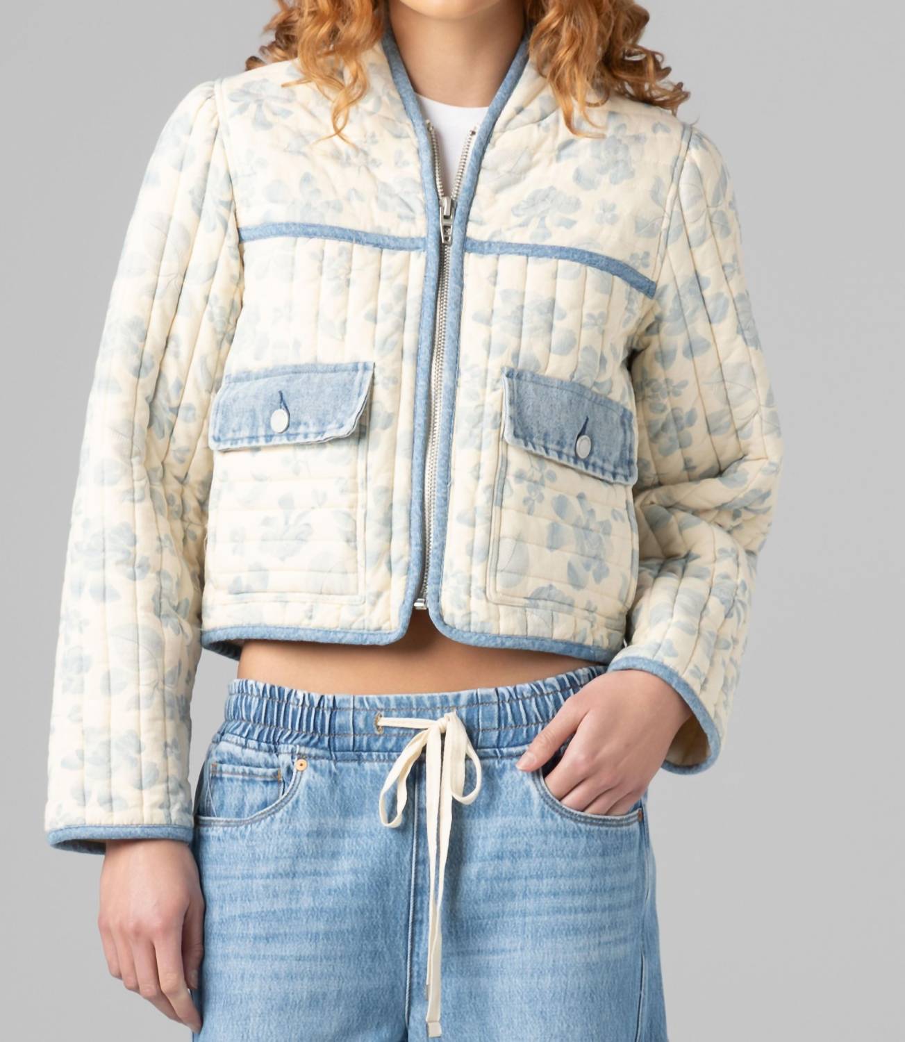 BLANKNYC Love Song Combo Juniper Jacket in cream - women's jacket - view 4