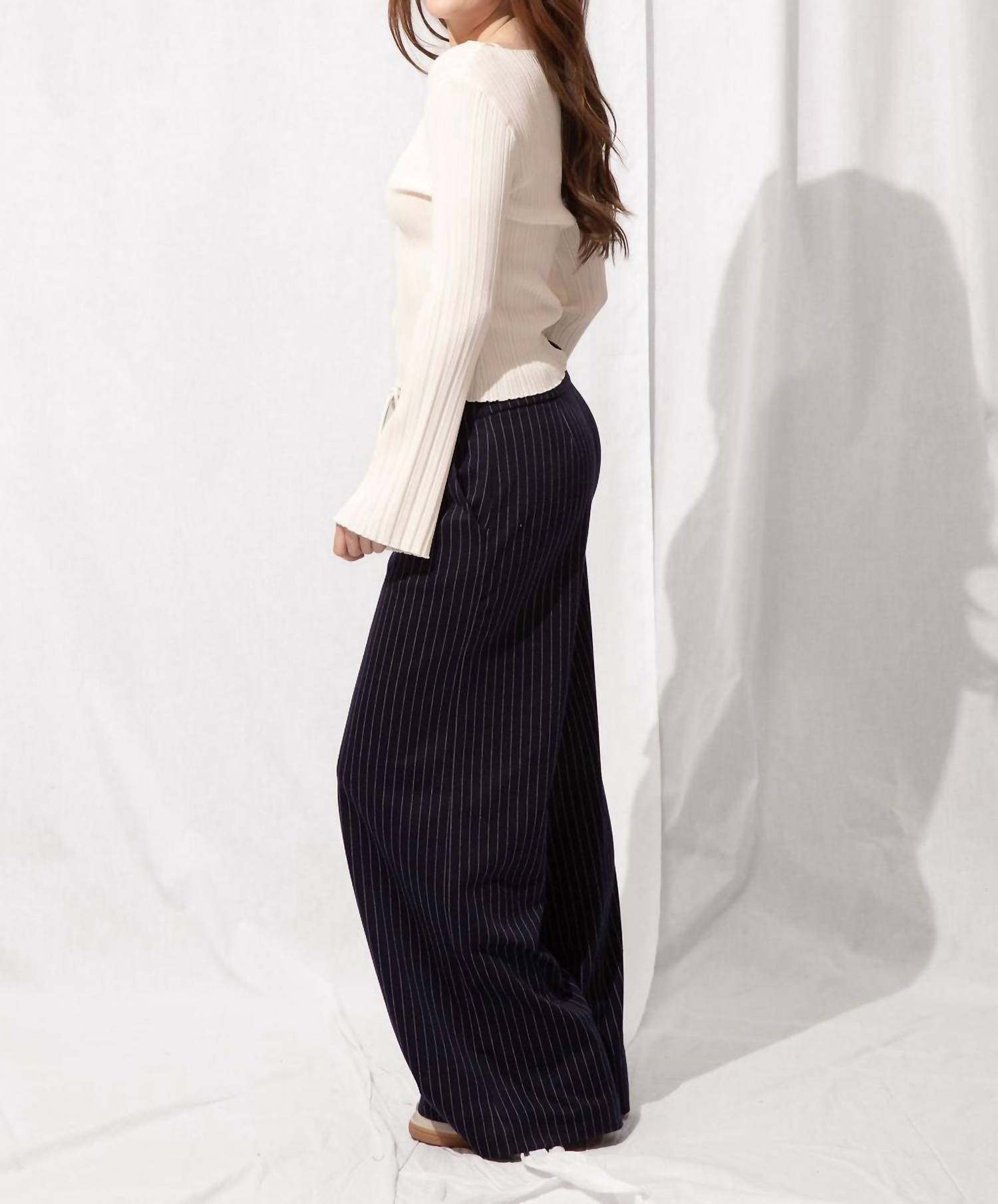 Skies Are Blue - Ella Pinstripe Pants