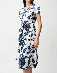 Joseph Ribkoff - Floral Print Flare Shirt Dress