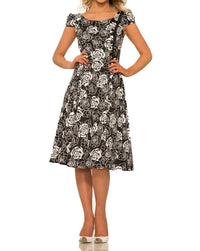 Orchid Bloom - Rose Swing Dress