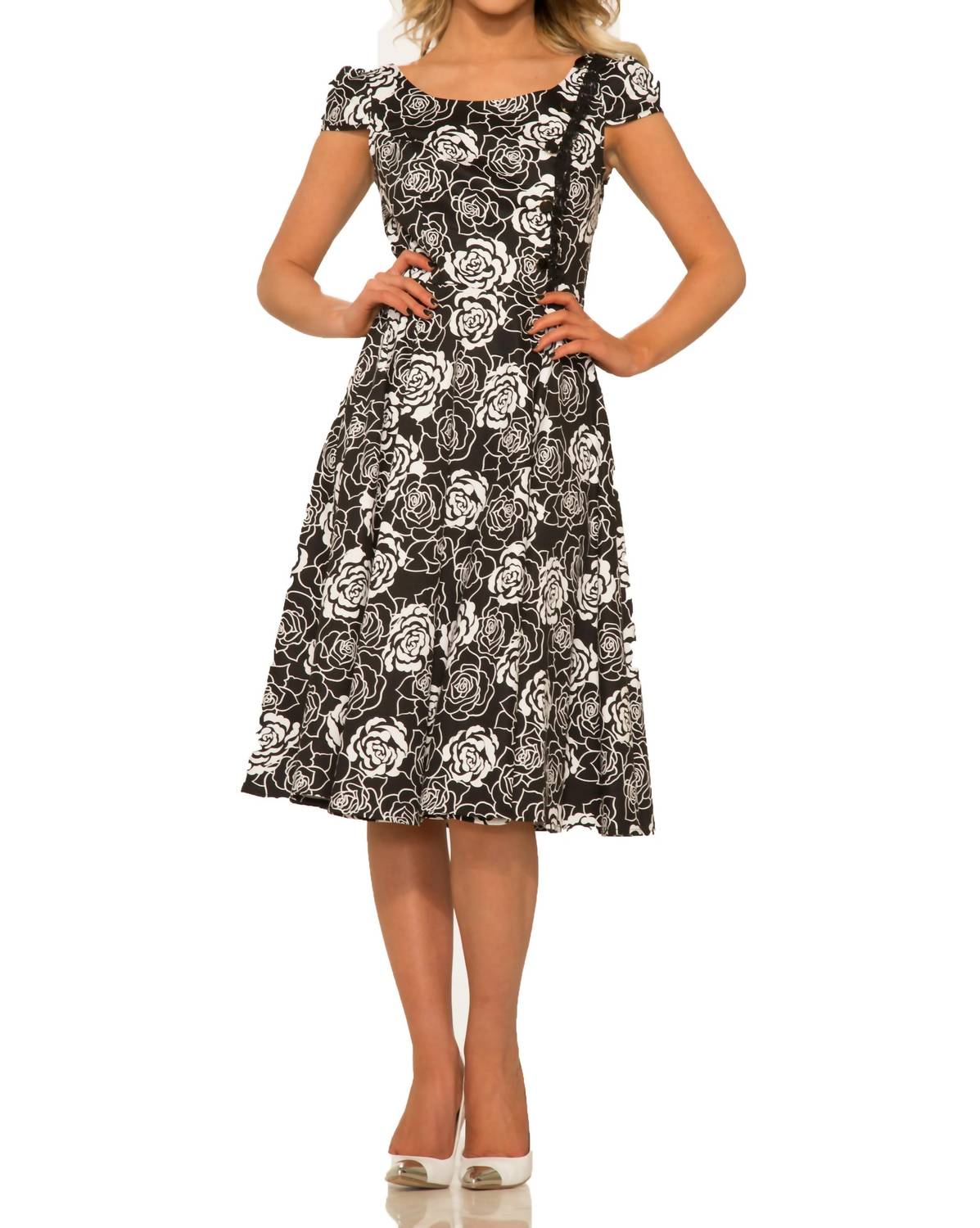 Orchid Bloom - Rose Swing Dress