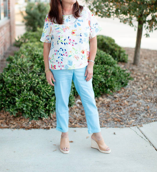 Charlie B - Women's Linen Cuffed Pants