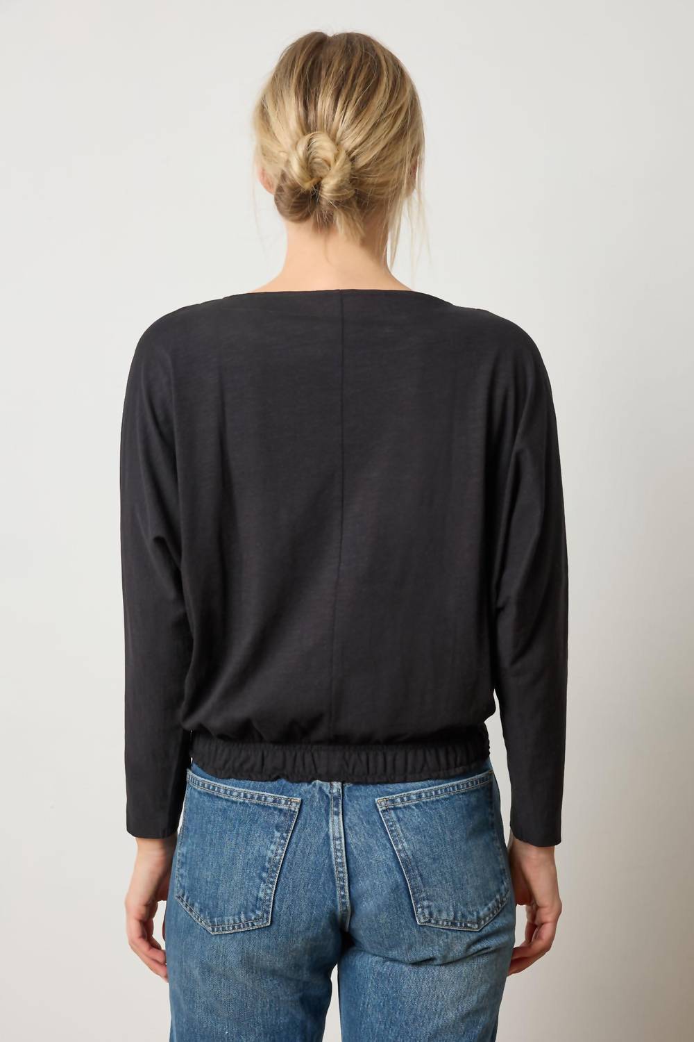 Lilla P - Elastic Hem Dolman Boatneck Top