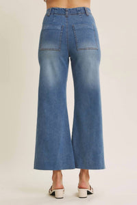 In February - Stretchy Cropped Wide Leg Jeans