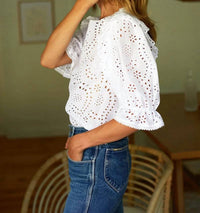 Emerson Fry - Eyelet Pearl Blouse