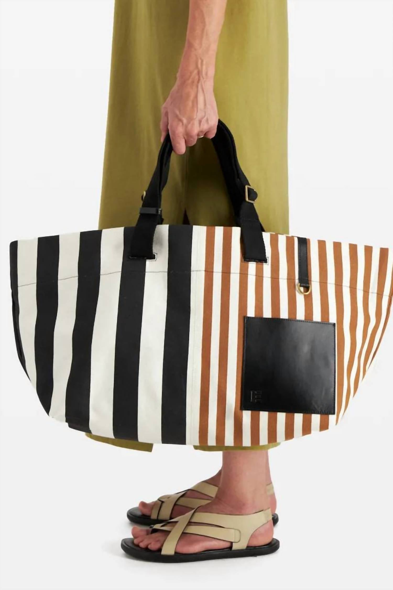 Inoui Editions - Women's Sac Street Tricolor Stripe Tote Bag