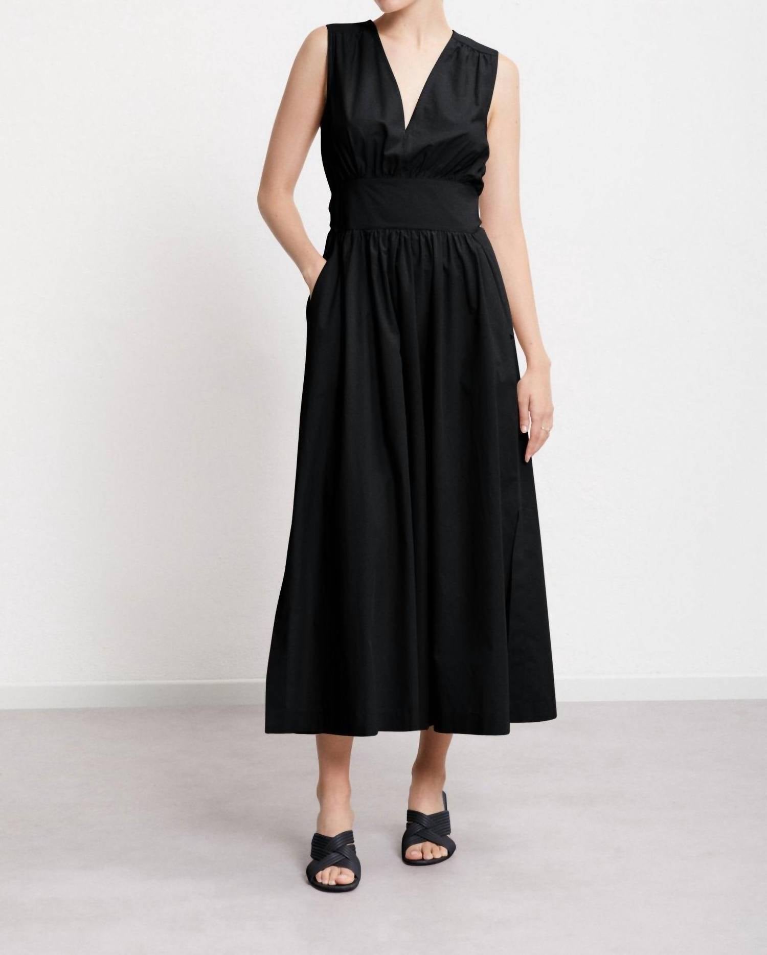 Ottod'Ame - Poplin V-neck Long Dress
