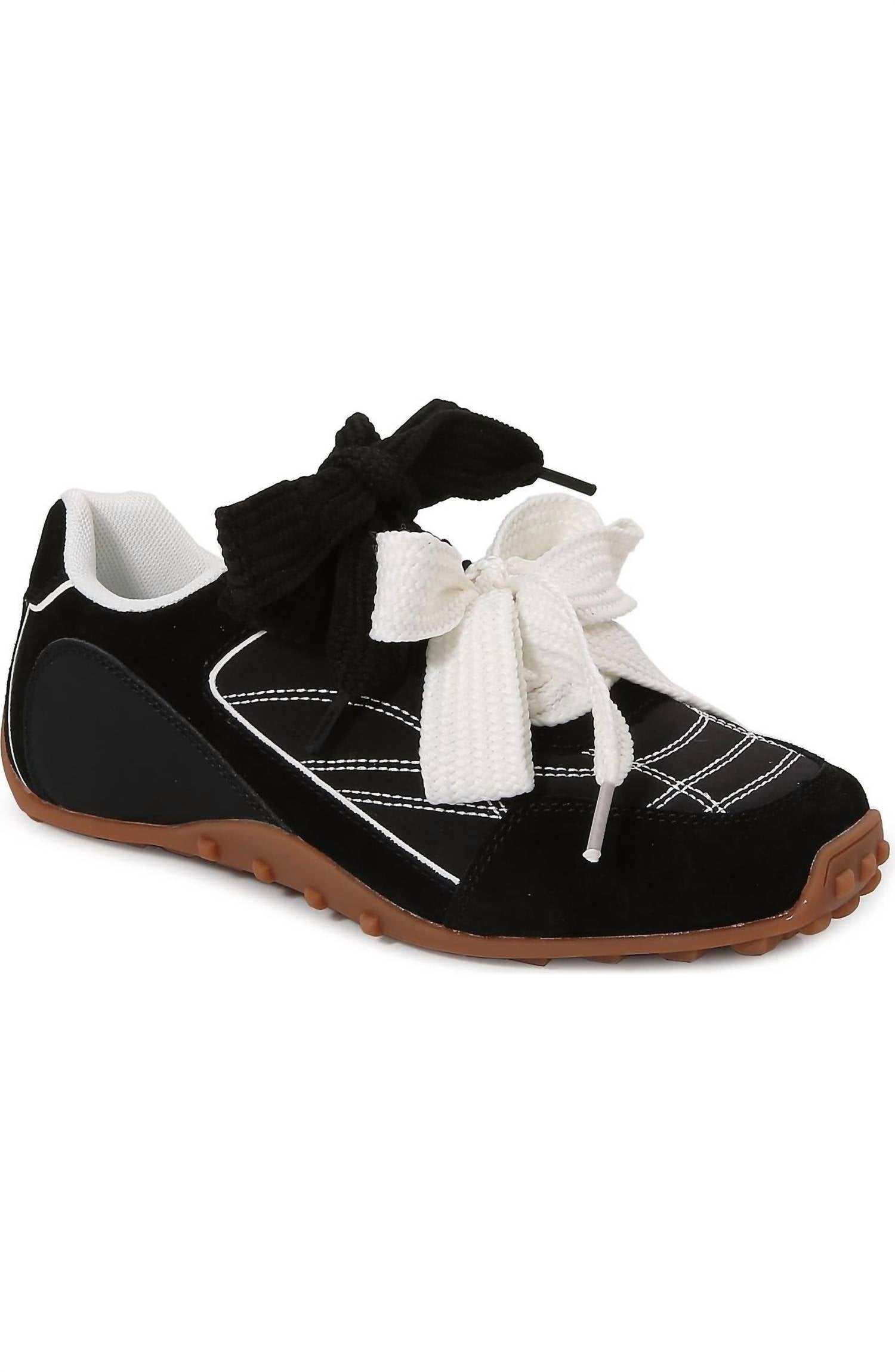 Berness - Women's Double Ribbon Lace Up Sneaker Shoe