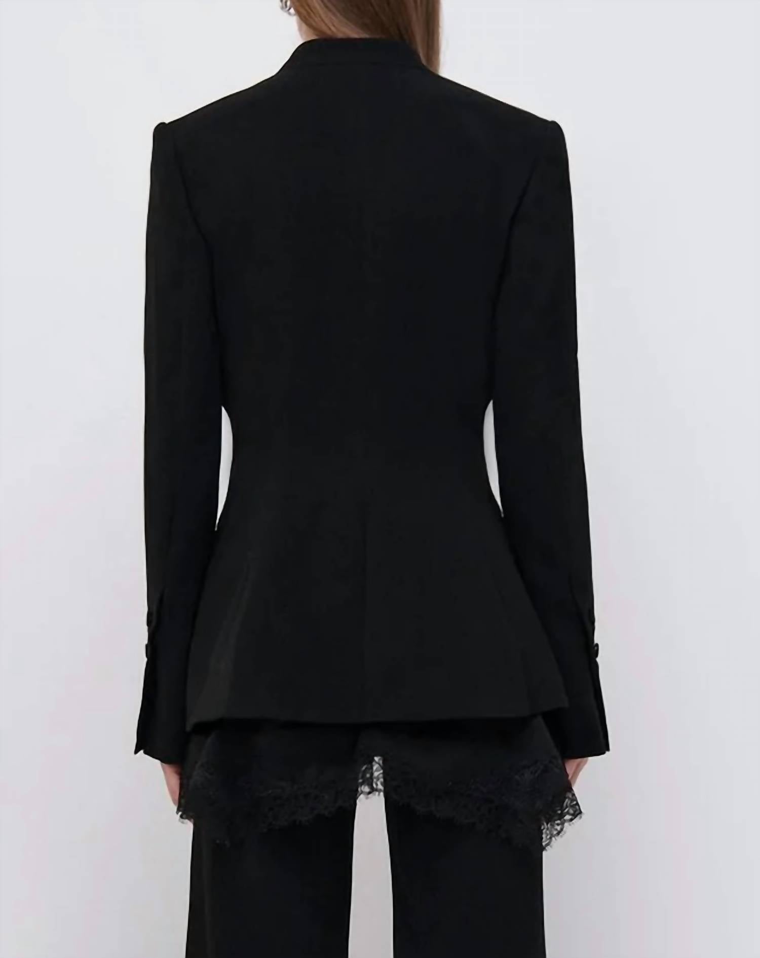 Jonathan Simkhai - ALLIE CREPE COMBO BASQUE JACKET