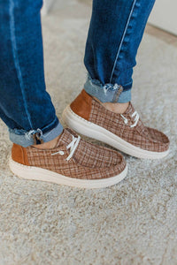 Corkys Footwear Women's Tweed Kayak Shoes in tan - women's flats - detail view