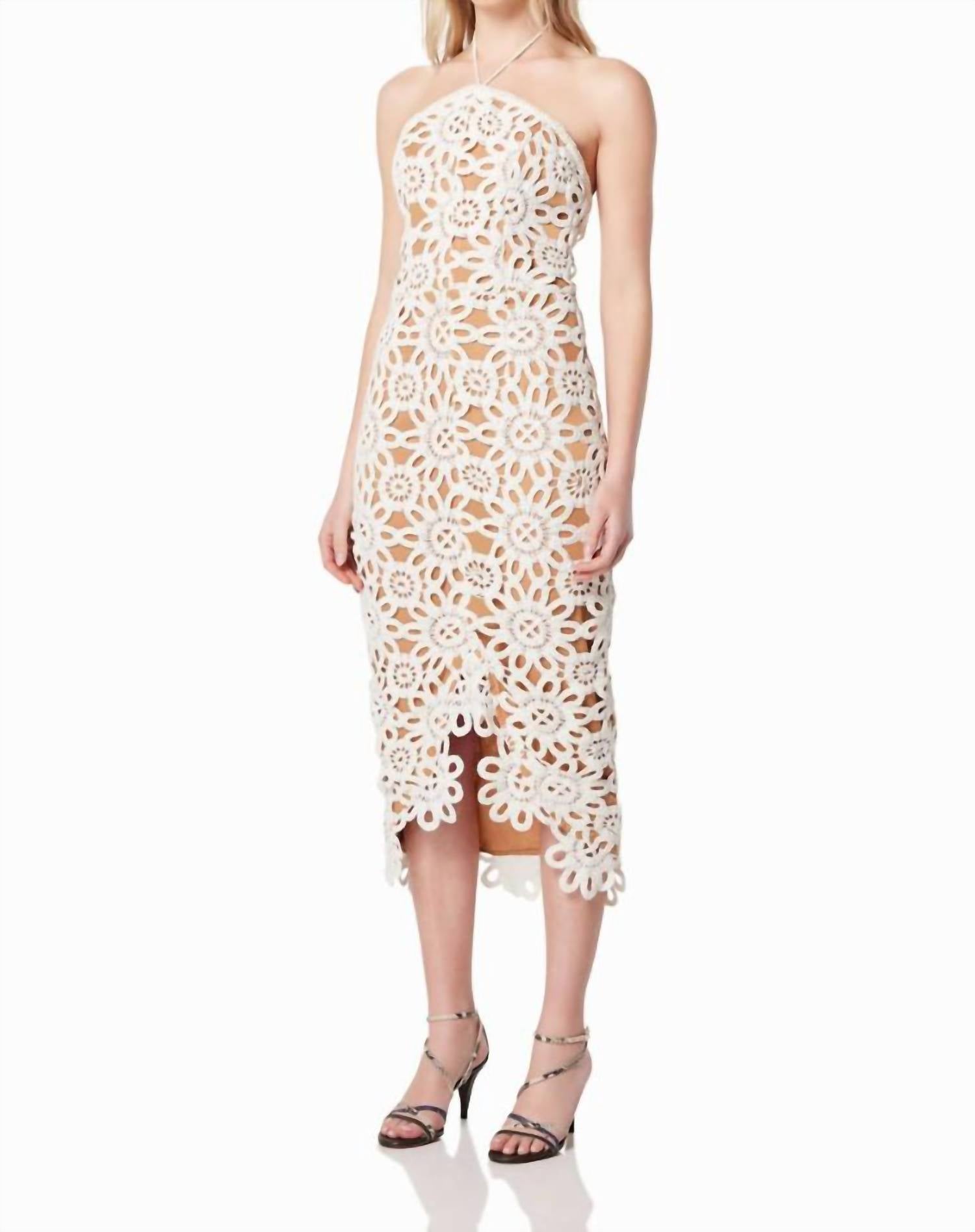Elliatt - Night Floral Crochet Midi Dress