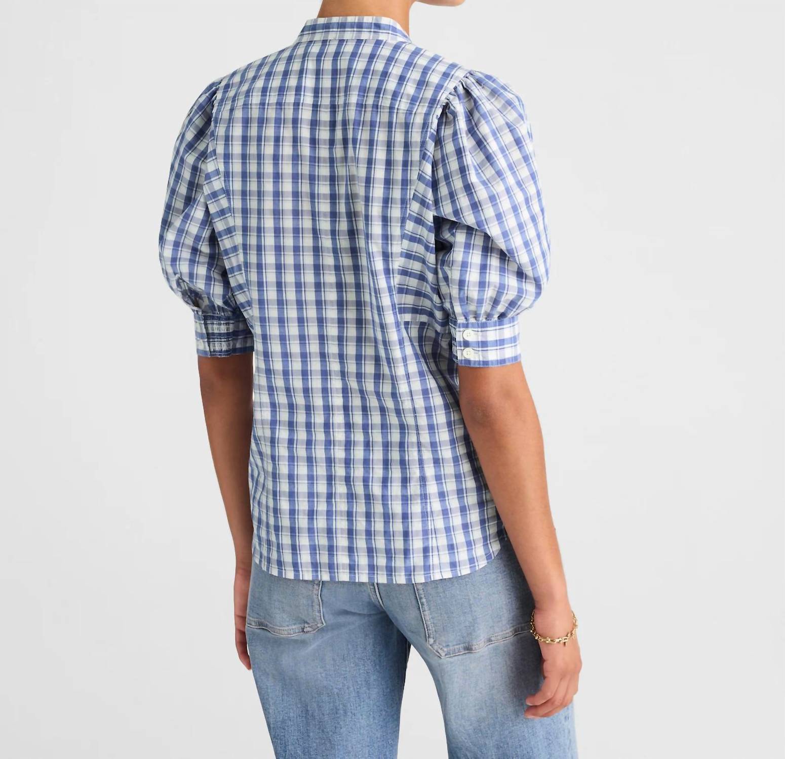 Madewell - Puff-sleeve Band-collar Shirt