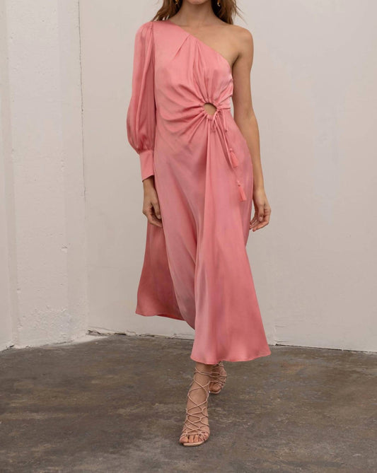 Moon River - Katy One Shoulder Midi Dress