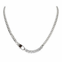 No Whining Designing - Women's 7 Stud Diamond Necklace