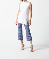 Joseph Ribkoff - Windowpane Print Cropped Pants