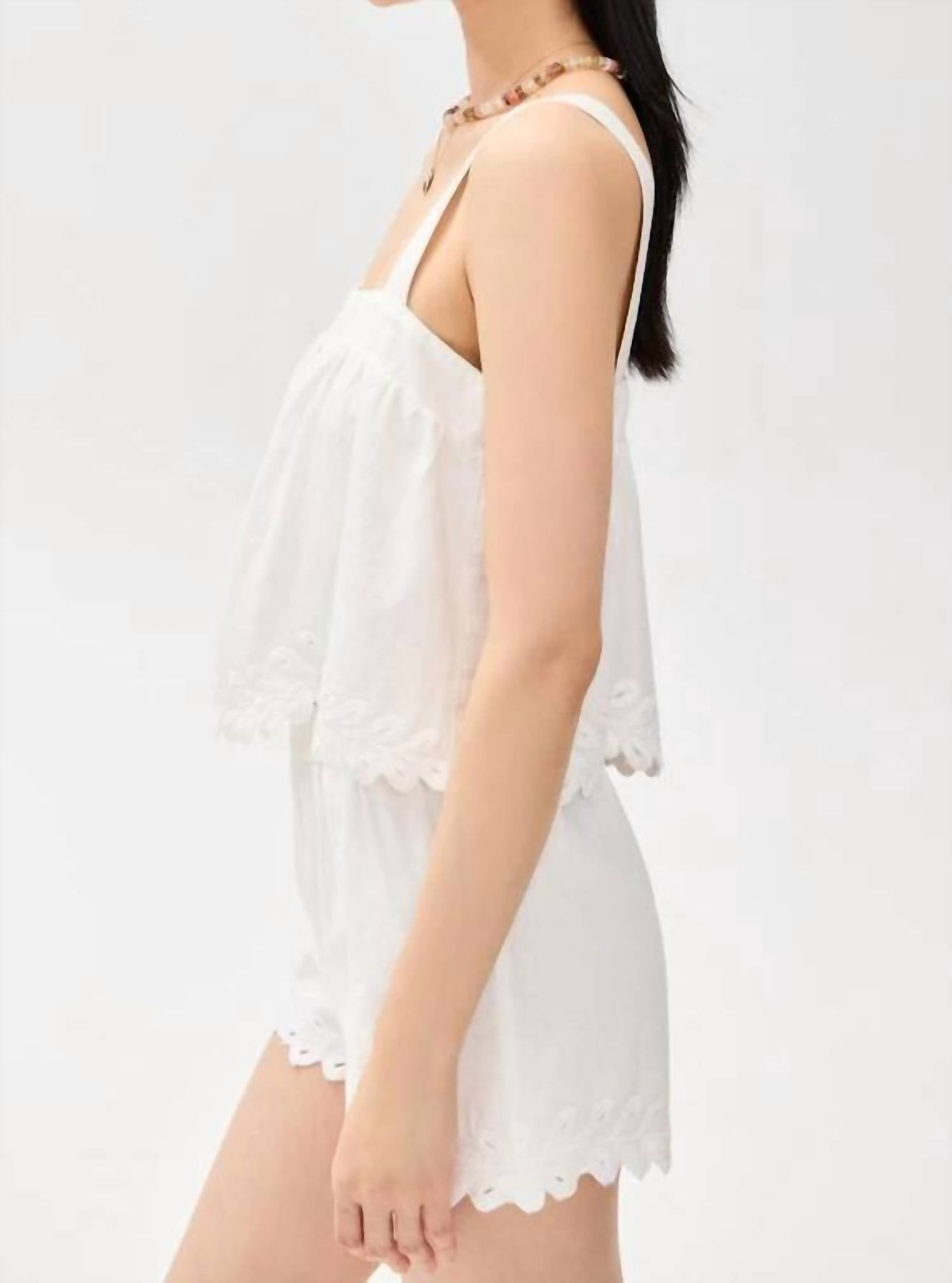 Z Supply Annecy Tank Top in white 1 - women's tank top - alternate view