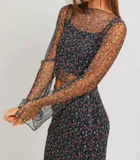 Le Lis - Long Sleeve Ditsy Print Top