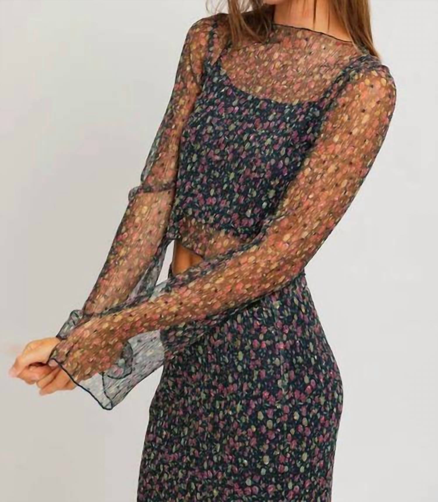 Le Lis - Long Sleeve Ditsy Print Top